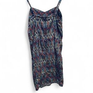 Mid-2000's Colorful Geometric Print Dress